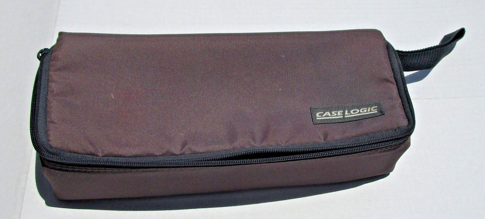 Vintage Case Logic 15 Cassette Tape Case Storage Bag Holder Organizer Brown vtg