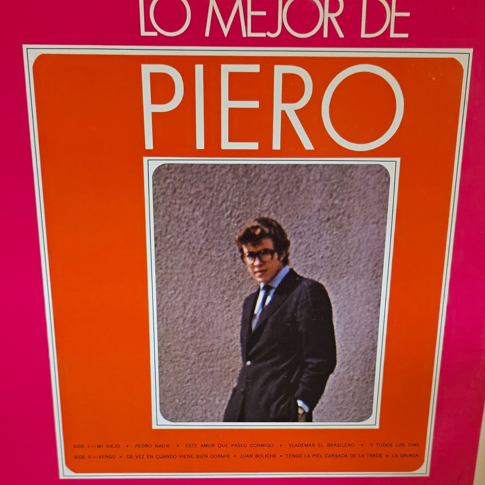 Piero “Lo Mejor De Piero” Spanish Language Vinyl Record LP Album