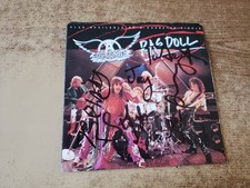 all 5 hand signed 1980s vg++ Aerosmith – Rag Doll /st. john SLEEVE ONLY 45 picture