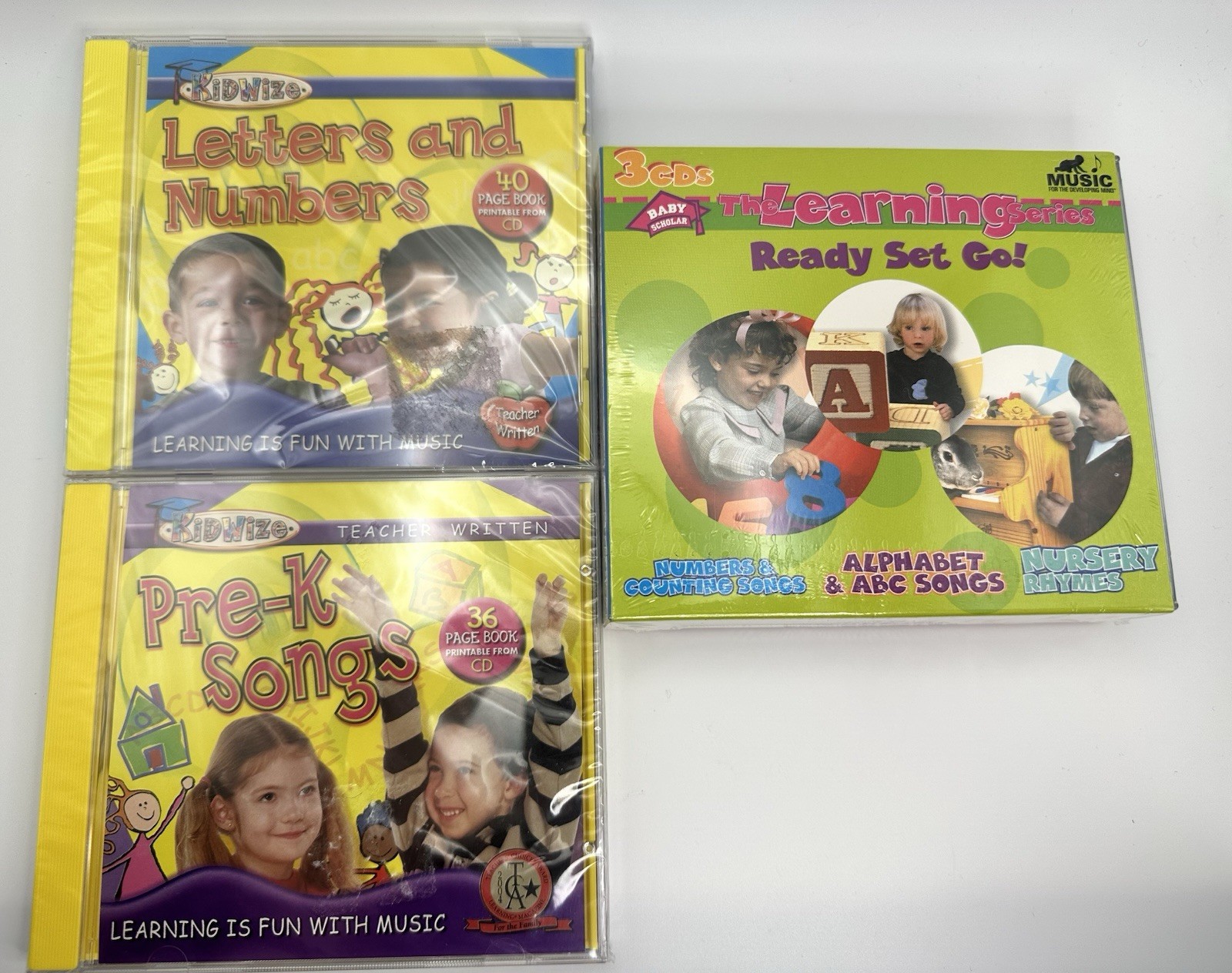 Kidwize & Baby Scholar Lot Of Learning CD’s - Numbers Alphabet Nursery Rhyme New