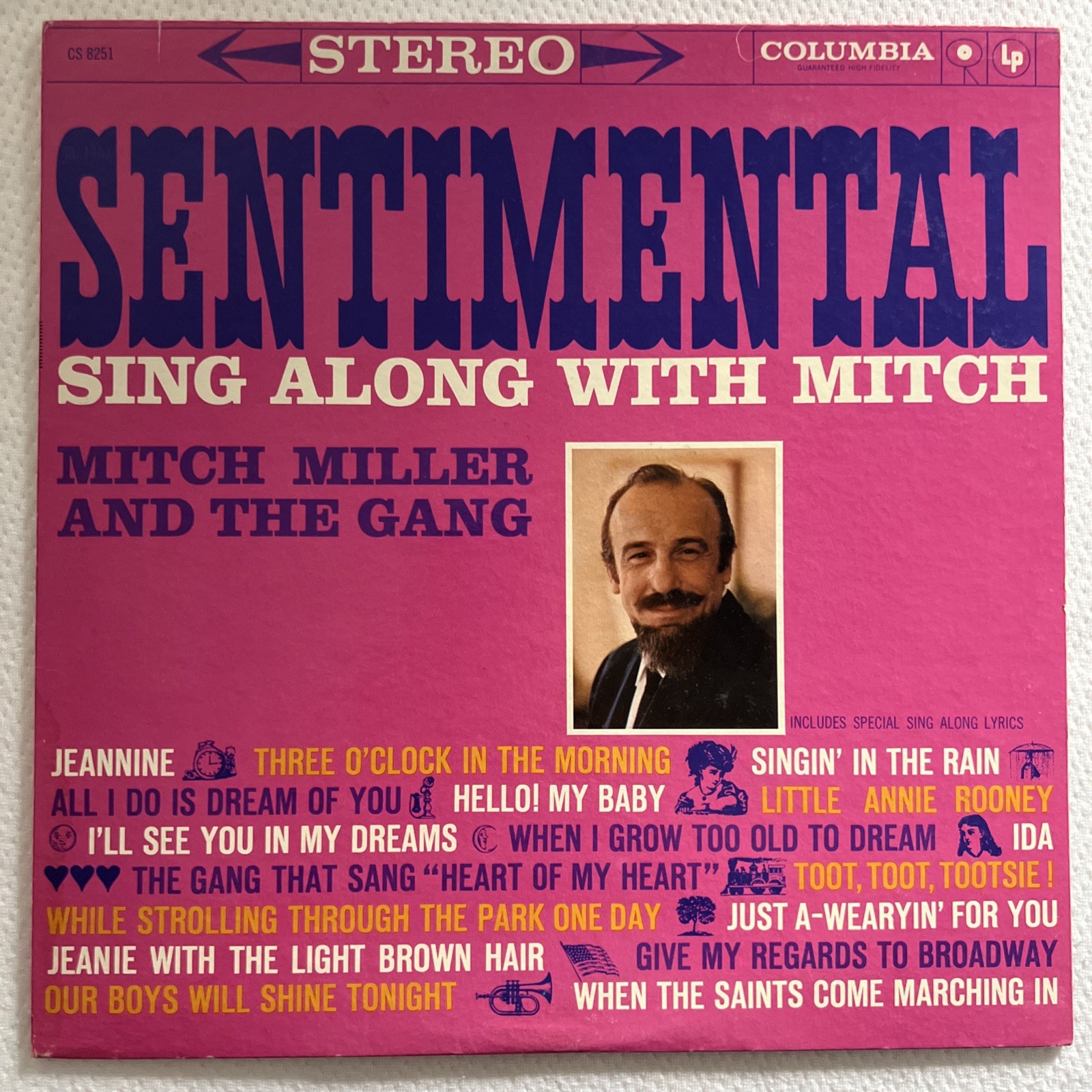 Mitch Miller Sentimental Sing Along 1960 Columbia CS 8251 VG+/VG+ BookletMitch M