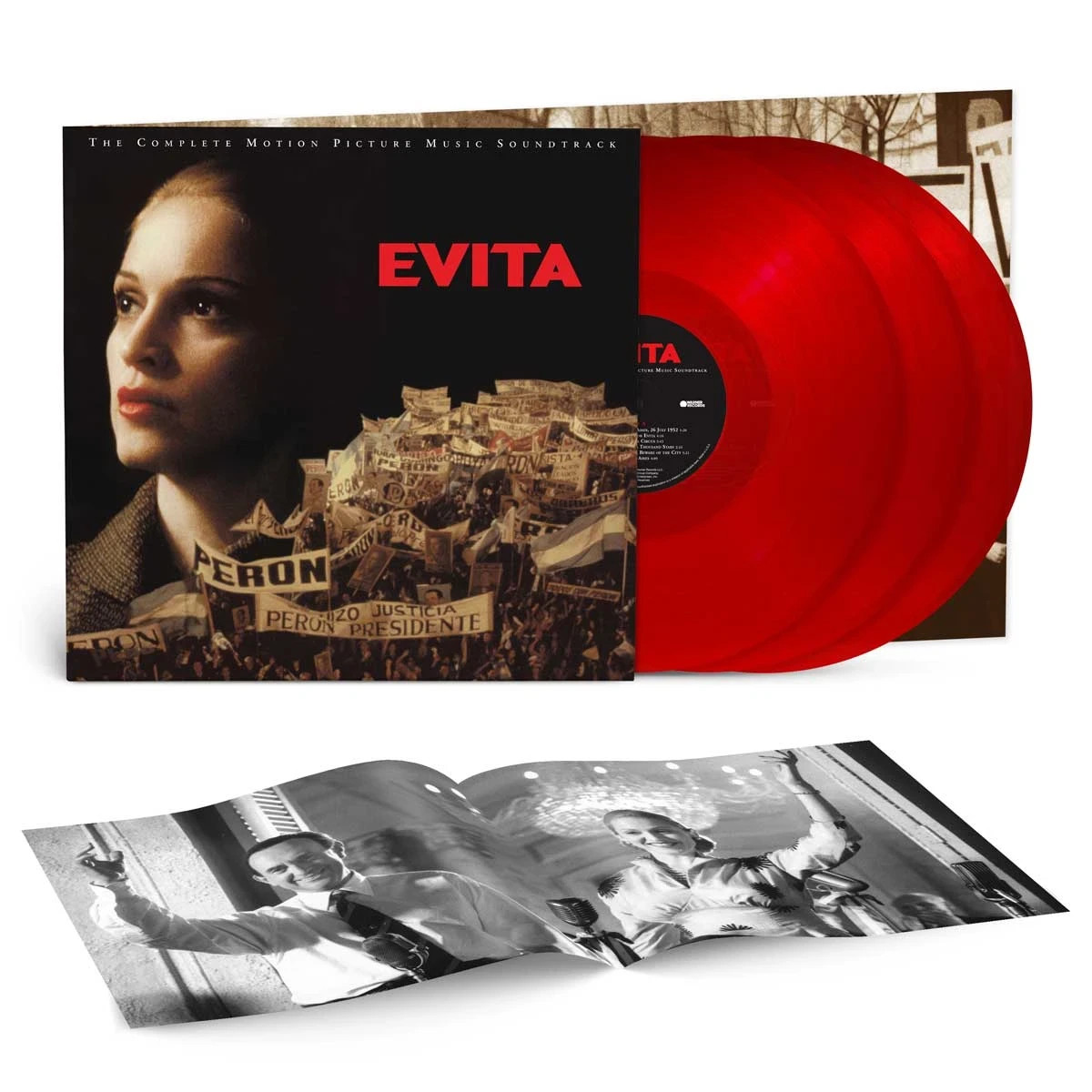Madonna Evita The Complete Motion Picture Soundtrack Red Color Vinyl 3LP + Book