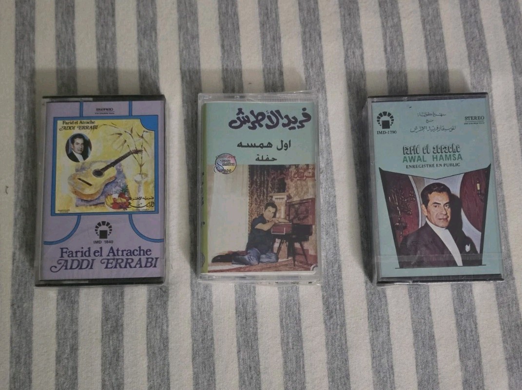 VINTAGE LOT OF 3 FARID EL ATRACHE ARABIC CASSETTE TAPES MUSIC TARAB NEW SEALED 