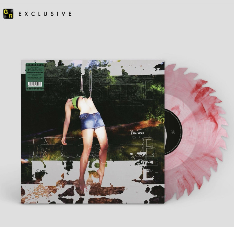 Julia Wolf Pressure Red Saw Blade Bloody Chainsaw Shaped Vinyl /500 Graffiti