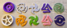 3D Printed 45 RPM Record Adapters  Modern Artistic Designs – 10 Piece (Lot A208) picture