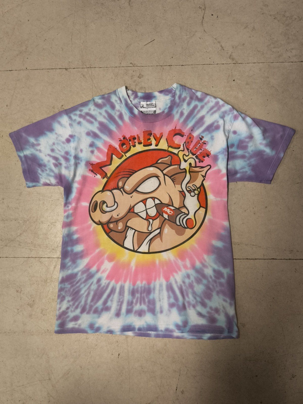 Vintage Motley Crue Tour T-shirt 1997 Generation Swine Men\'s Large Tie Dye
