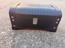 Vintage Track Storage Case 15 Slots Brown Faux Alligator picture