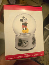 Disney Home Musical Waterball Plays Mickey Mouse Club Music Box Vintage picture