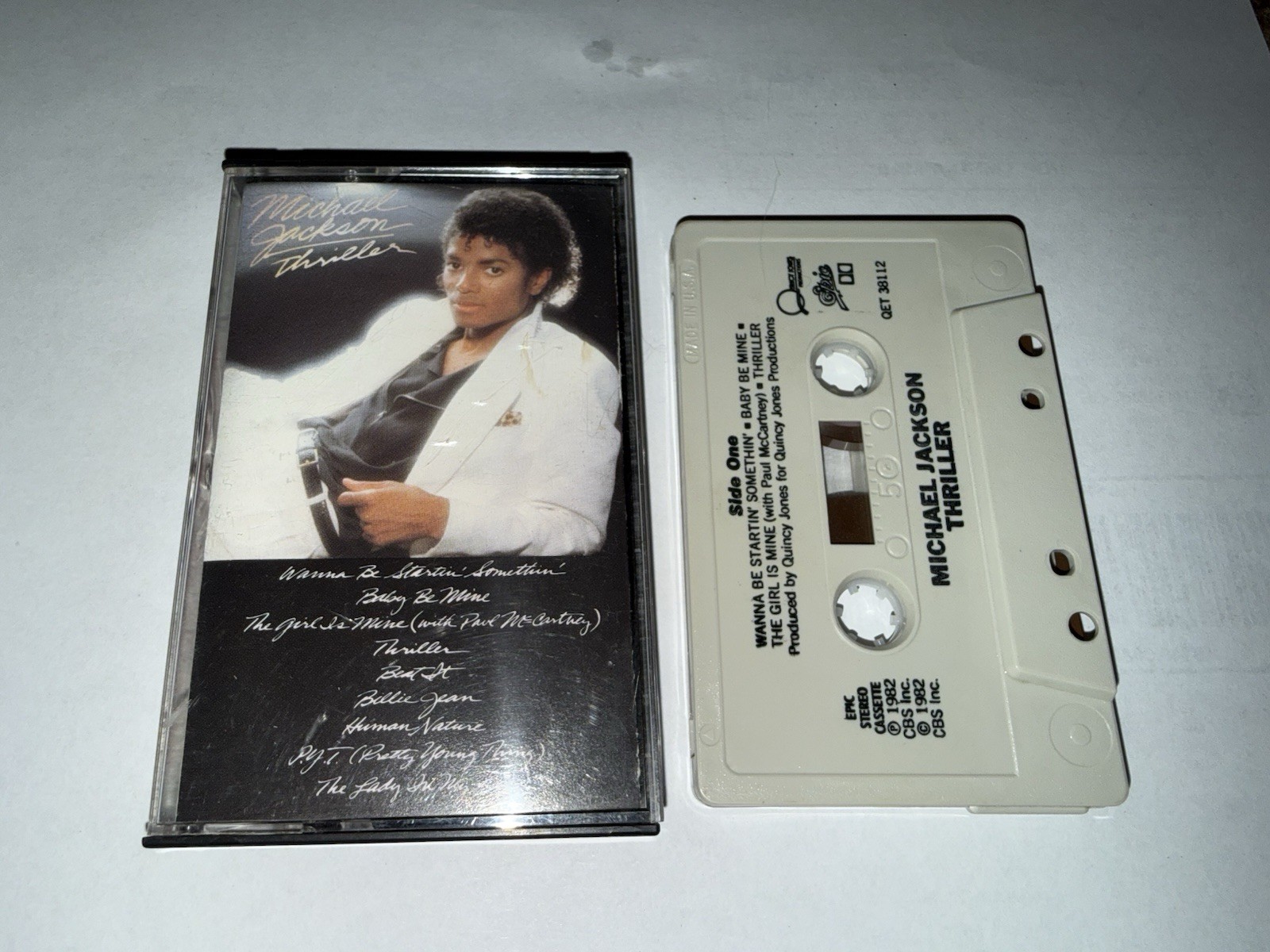 Vintage Original Michael Jackson - Thriller Cassette Tape - Tested