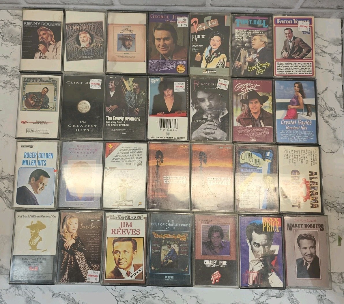 Vtg Lot Country Music Cassettes Tapes Classic, Oldies, Western , Honky Tonk Jams