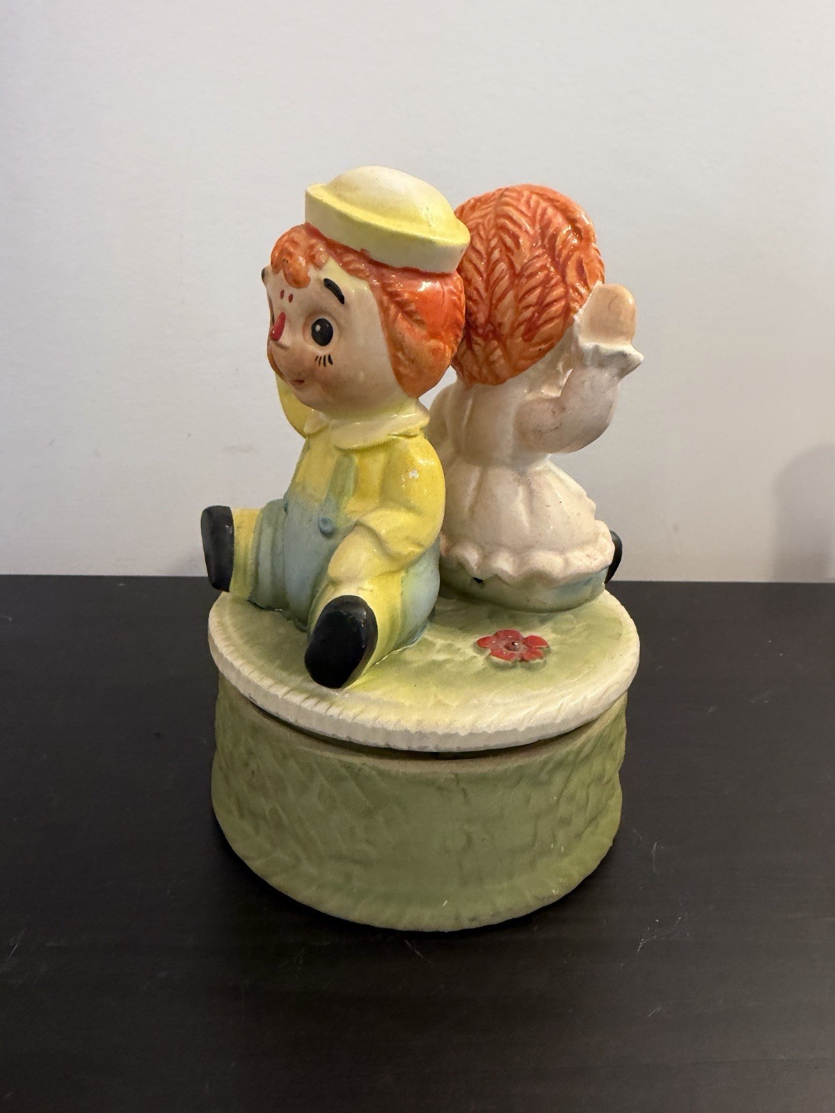Vintage Raggedy Ann Andy Revolvong Music Box Tundra Japan This Old Man