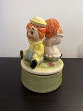 Vintage Raggedy Ann Andy Revolvong Music Box Tundra Japan This Old Man picture