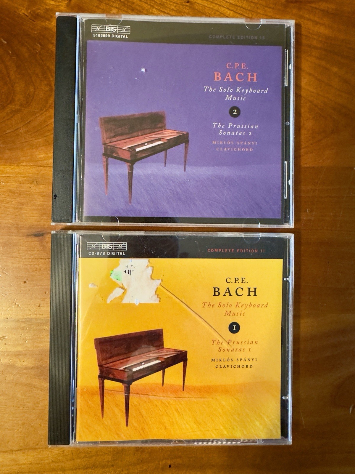 CPE Bach Solo Keyboard Music Prussian Sonatas Vol. 1 & 2 CDs M Spanyi Clavichord