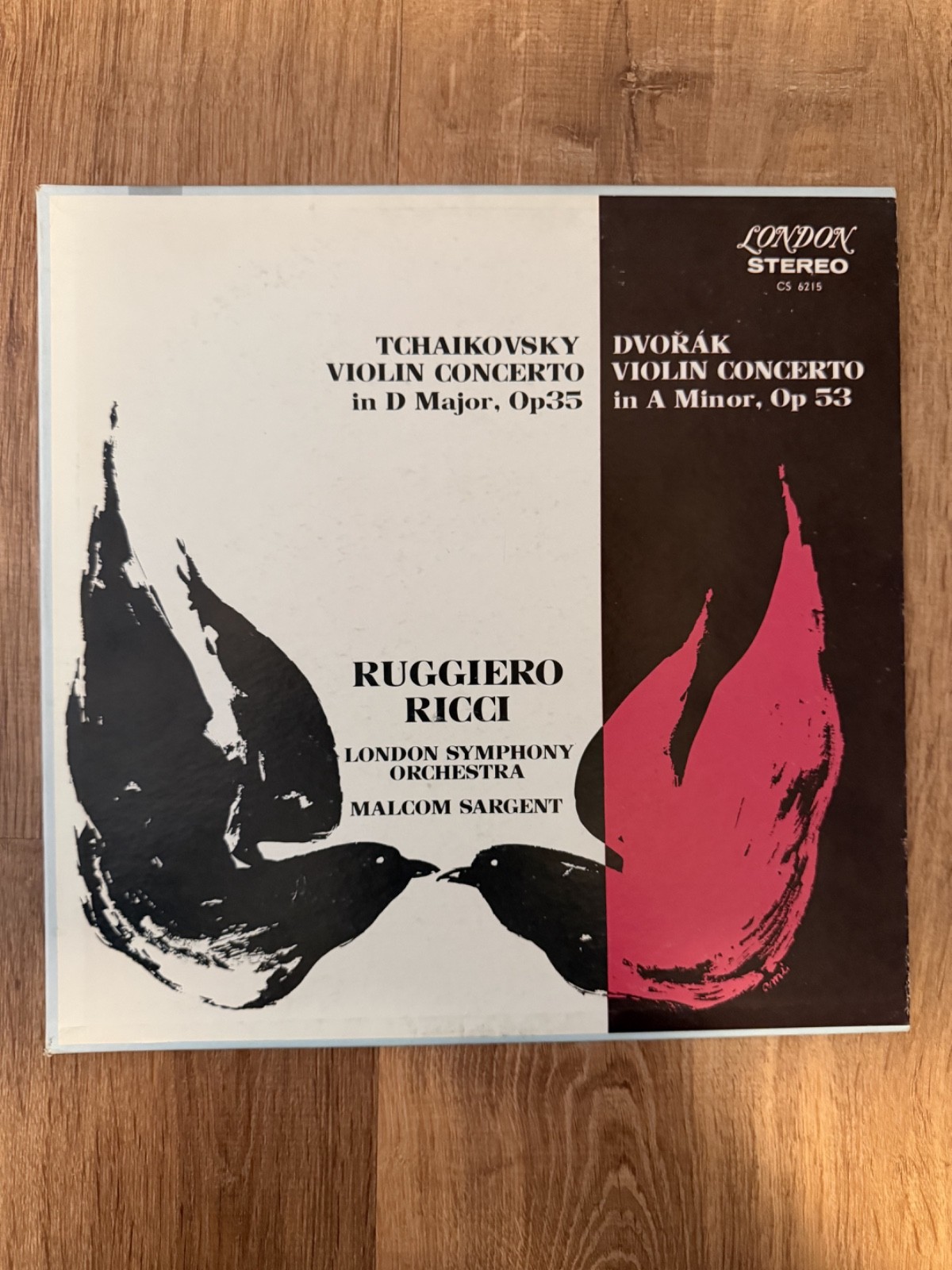 Ruggiero Ricci Tchaikovsky Dvorak Violin Concertos London ffrr CS 6215 Vinyl LP