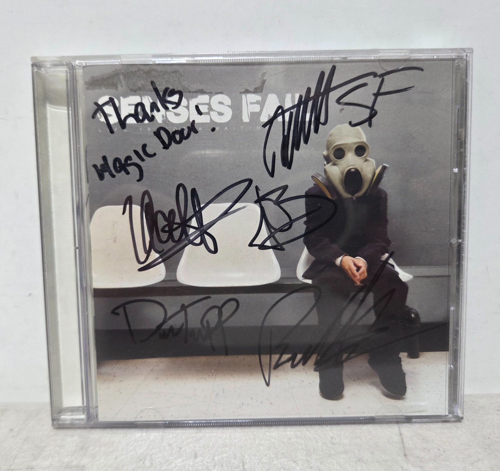 SIGNED Senses Fail Life Is Not A Waiting Room CD 2008 Vagrant Hardcore Hard Rock