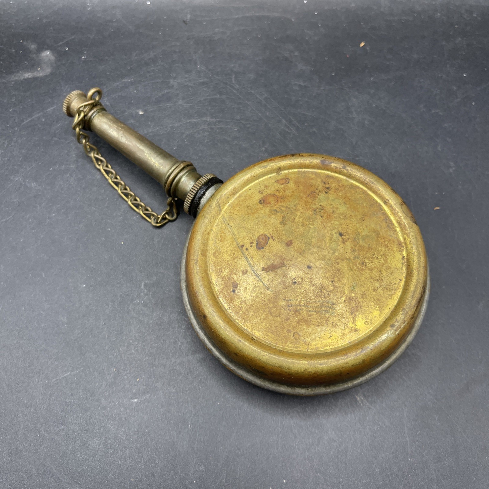 Original Antique Brass Banjo Gun Oiler Can, Early 1900's