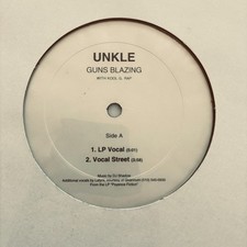 UNKLE w/ Kool G. Rap - Guns Blazing - 1998  Self-Released 12