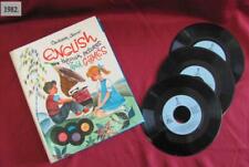 1982 VINTAGE ENGLISH LEARNING BOOK w/6 PLATTER VYNIL RECORDS picture