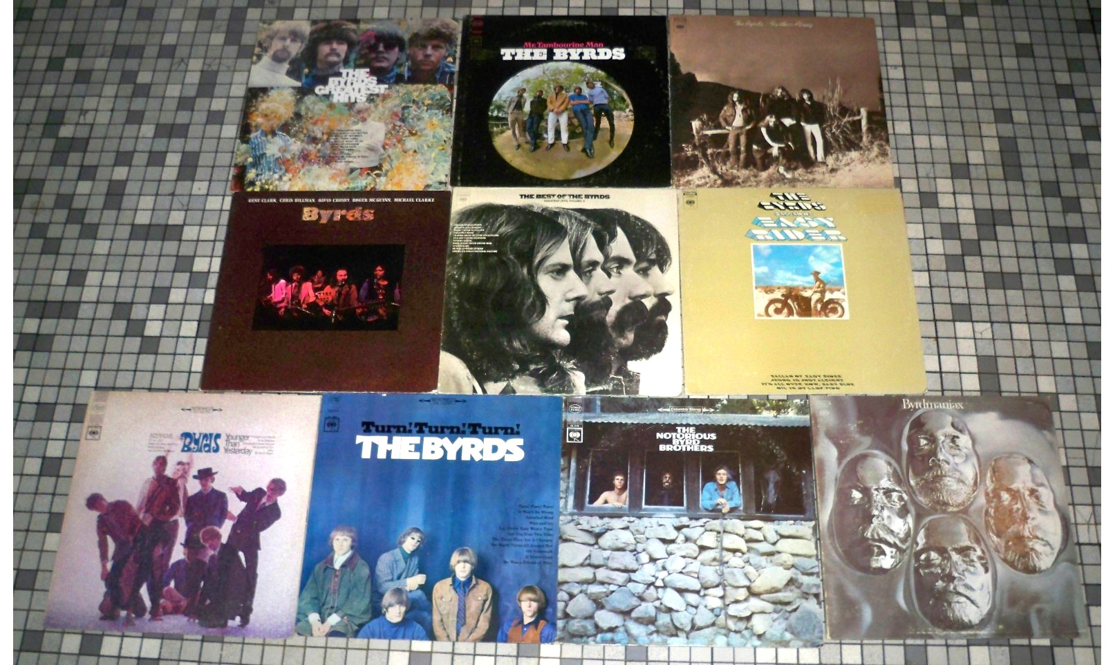 10 BYRDS VINYL: TURN, TAMBOURINE, GREATEST, EASY RIDER, BEST, FARTHER, YOUNGER +