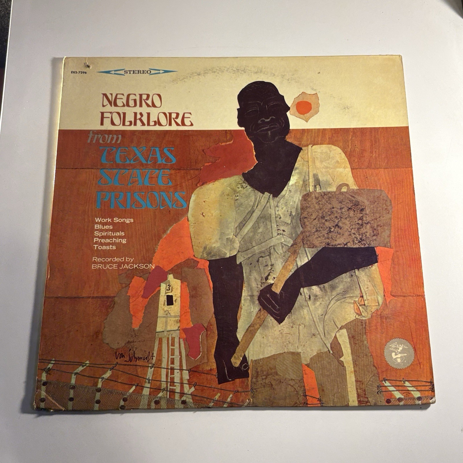 Negro Folklore From Texas State Prisons Elektra EKS-7296 Vinyl LP Record VG+
