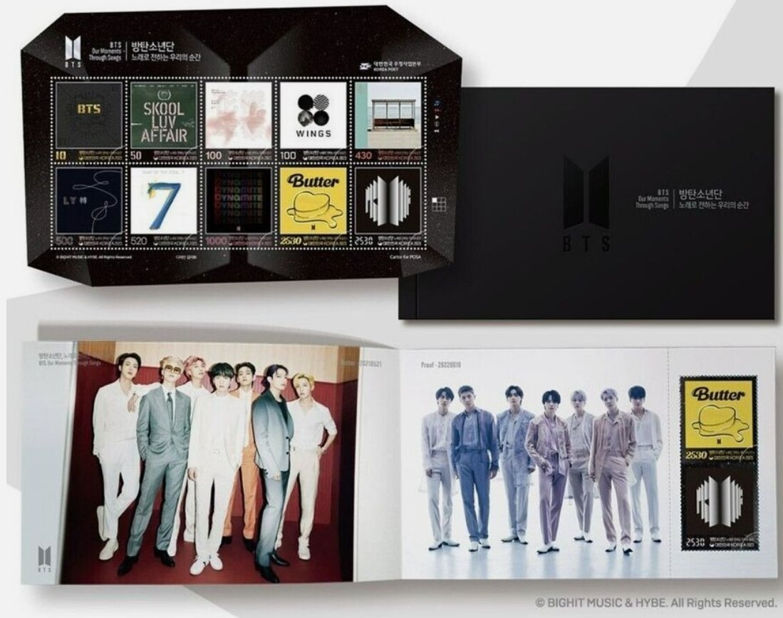 BTS 10th Anniversary[Our Moments Through Songs]Commemorative Stamp Full Packet 0