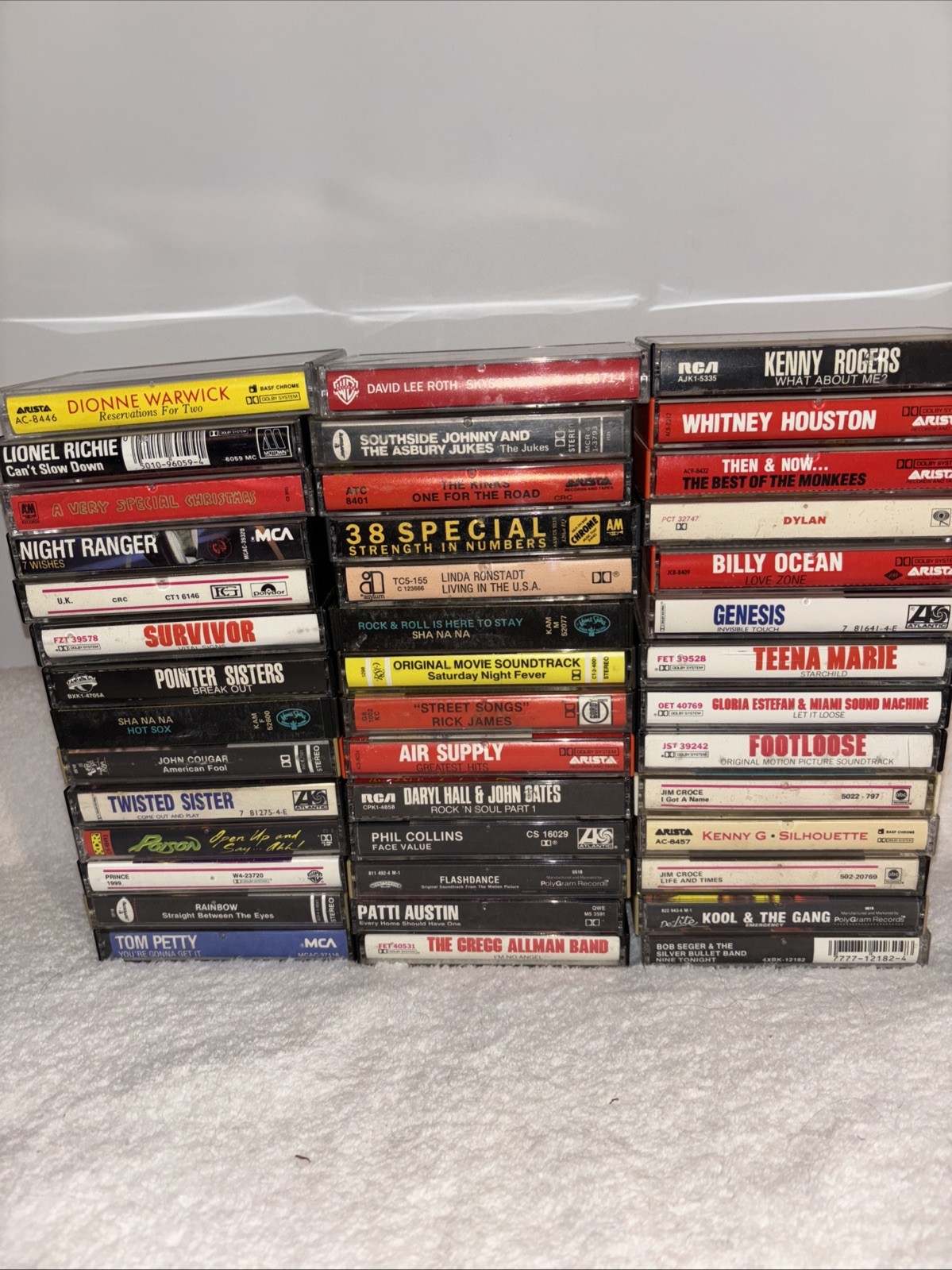 42 Cassette Lot W/ Original Artwork Cases Rock Vintage Twisted Sister Dylan Plus