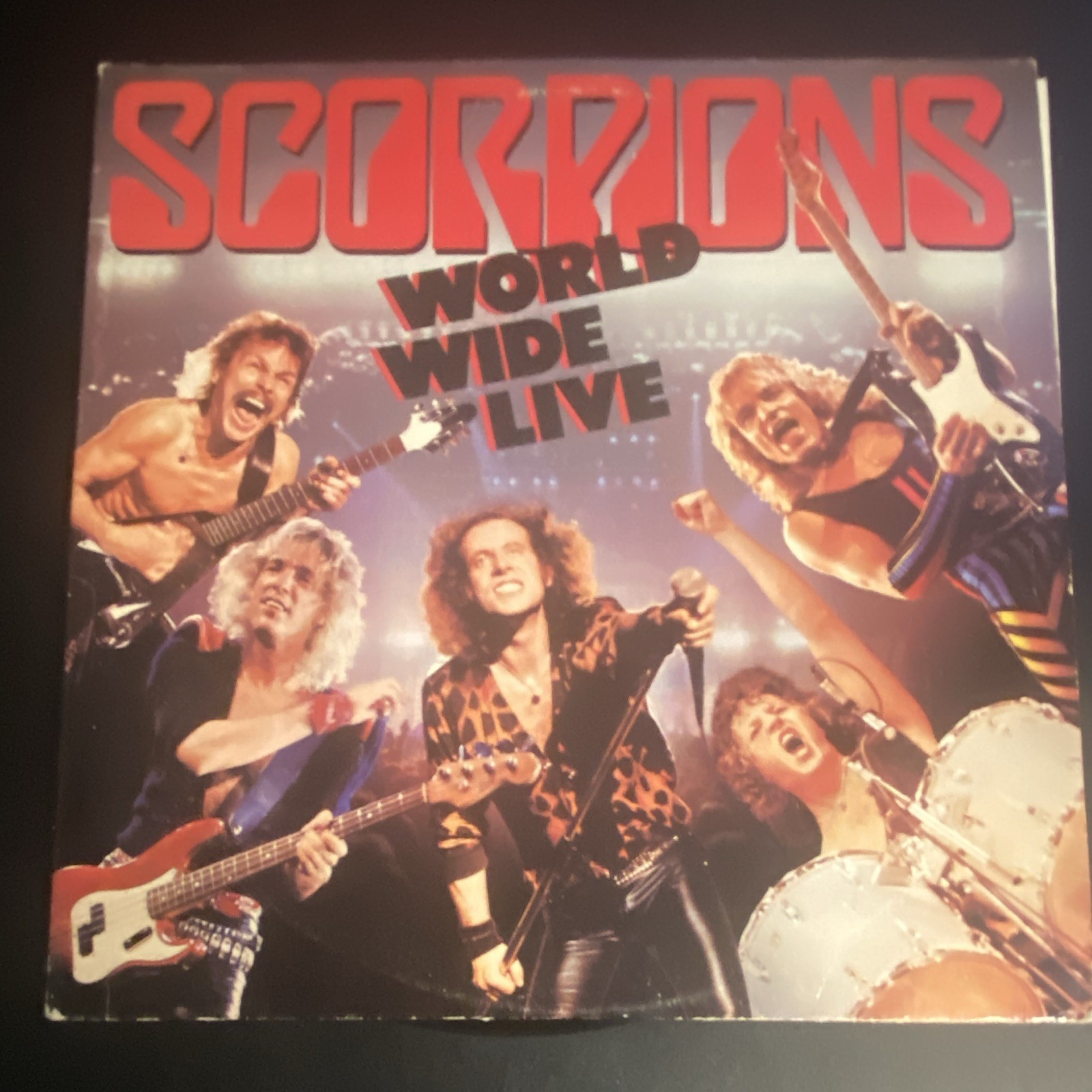 Scorpions World Wide Live Vinyl Double Album gatefold early pressing 1985