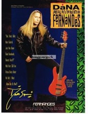 1993 Fernandes 5-String Bass Guitar Dana Strum Slaughter Vintage Print Ad  picture