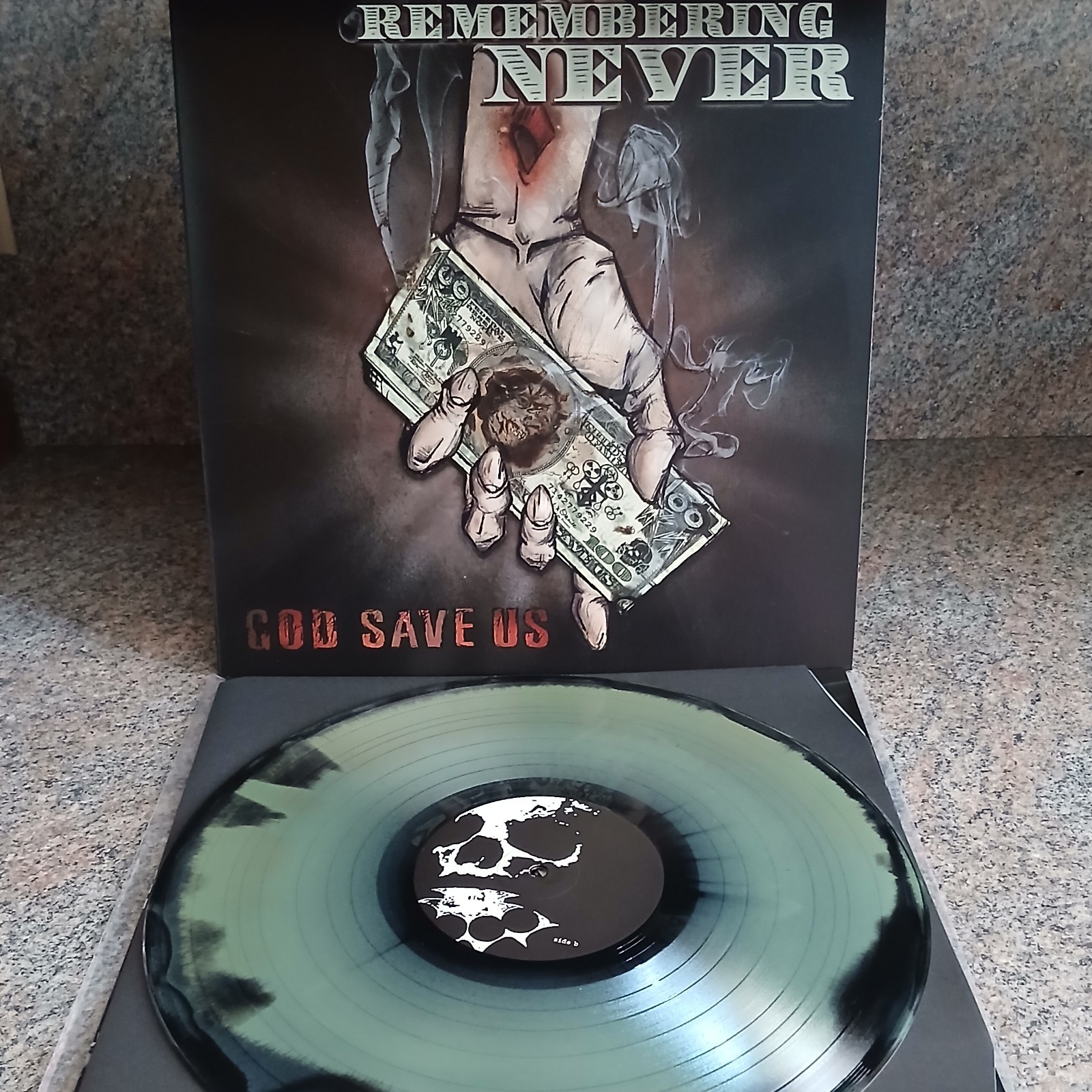 Remembering Never God Save Us Lp Gold Olive Black Colored Vinyl Record x/250