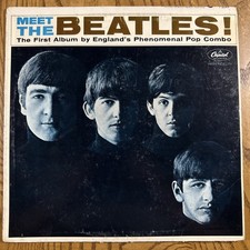 Meet The Beatles Mono LP 1964 Original Capitol T-2047 Scranton - Fair Vinyl/G+ picture