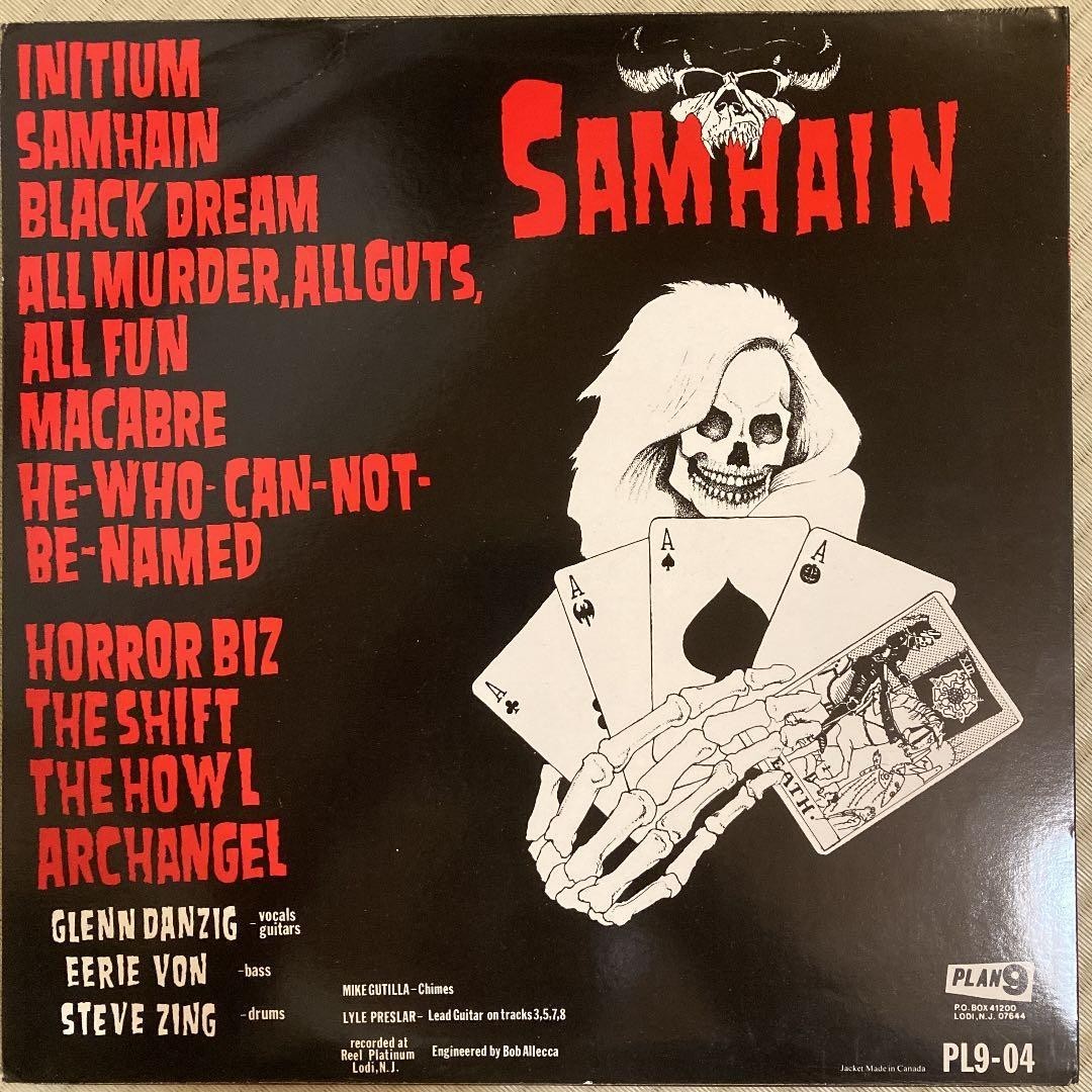 SAMHAIN Initium PL9-04 US LP Vinyl 1984 Plan 9 Records Punk Rock Glenn Danzig