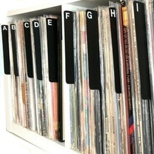 A-to-Z Black Record Dividers DIY [Do-it-Yourself Kit] for 12-inch LP Vinyl Album picture