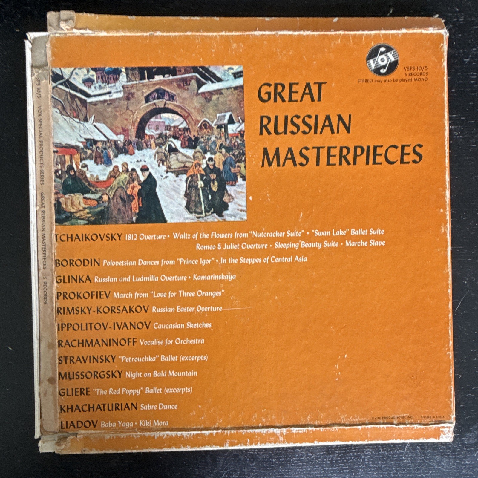 Vox Great Russian Masterpieces Vinyl Box Set VSPSTchaikovsky Disk 1 missing