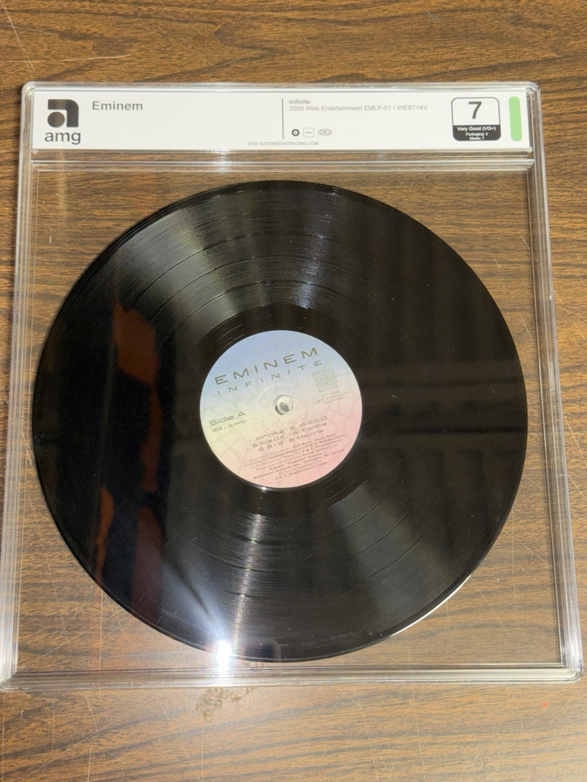 Eminem Infinite AMG Graded Vinyl (2000 Web Entertainment)