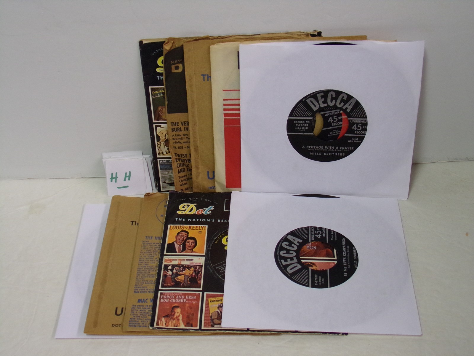 The Mills Brothers Lot Of 10 - 45 RPM Records