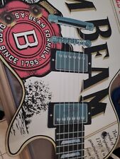 Jim Beam Gibson Guitar Kentucky Straight Bourbon Whiskey Wood Bar Table picture