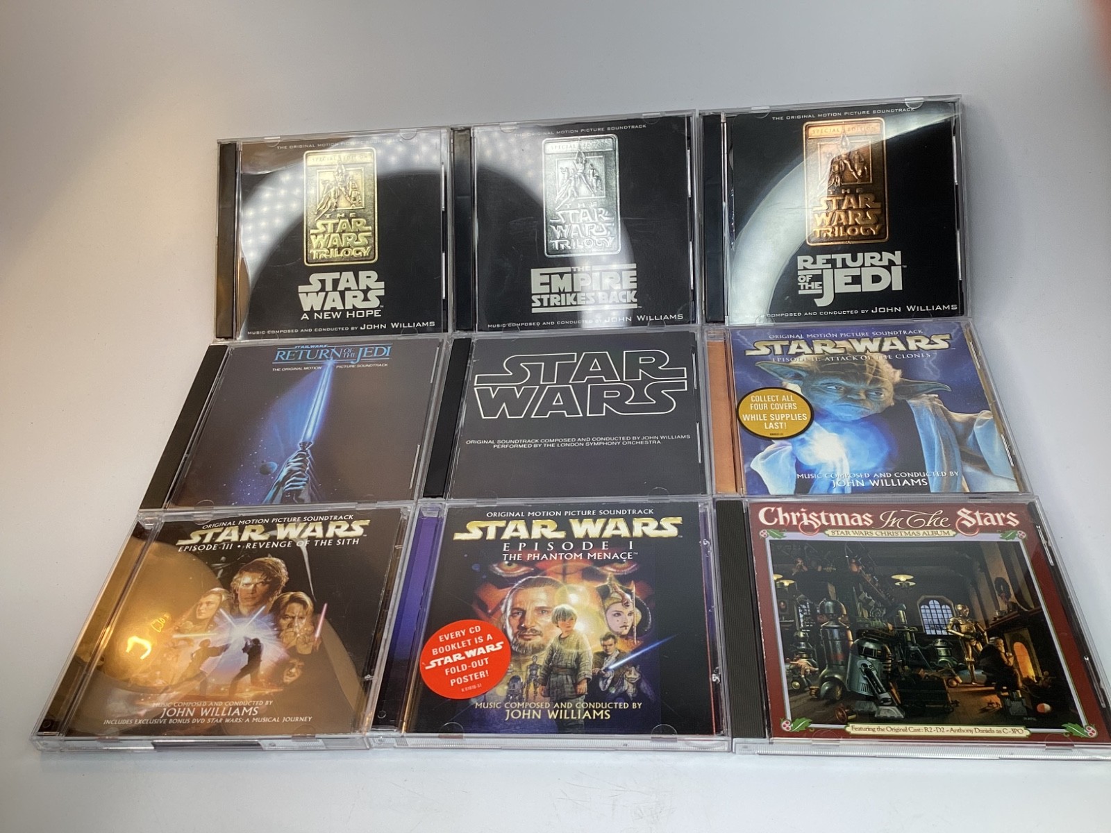 9 Star Wars Movie Soundtrack CD set  (I1)