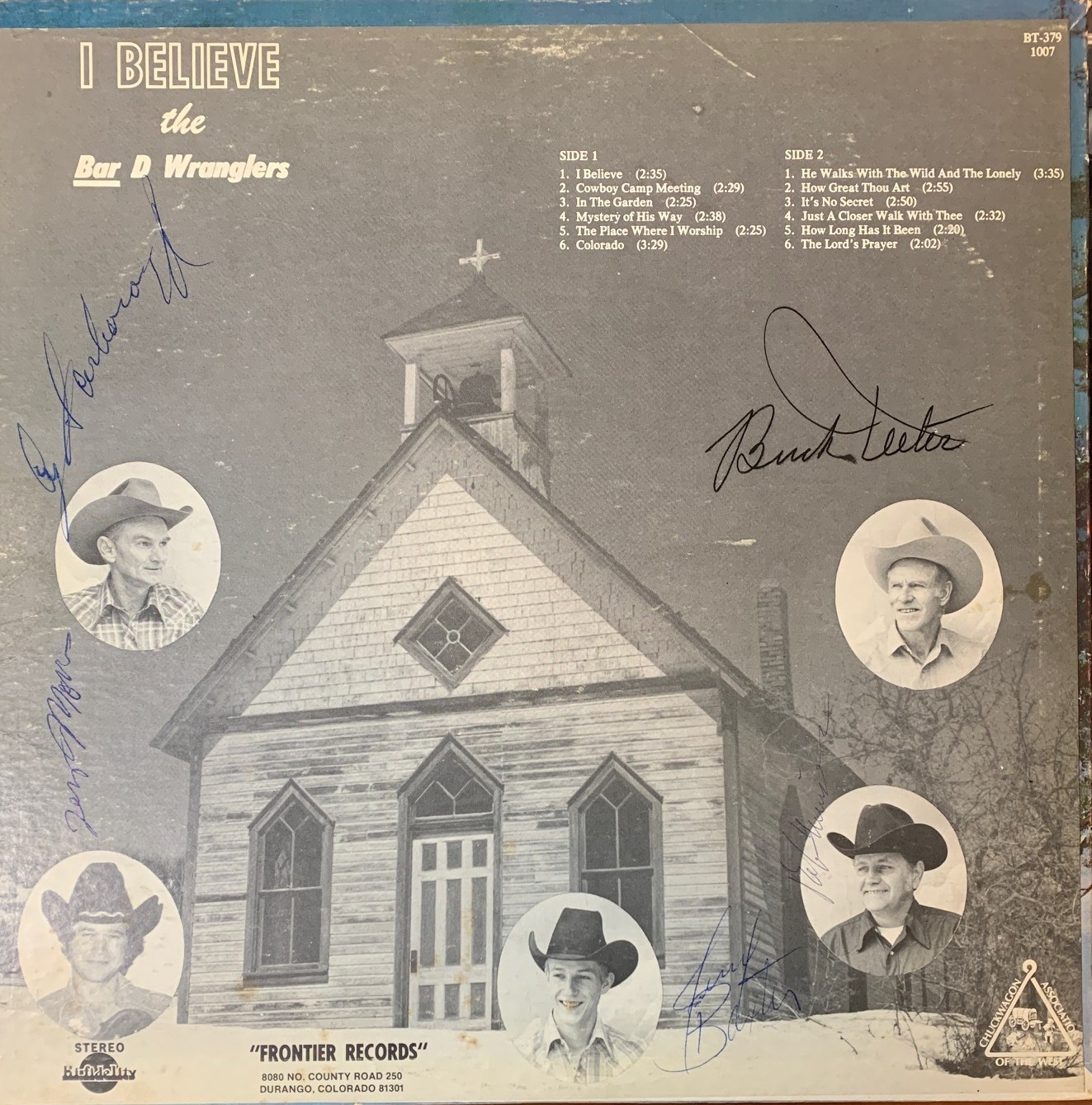 Vintage Country Gospel Vinyl LP: Bar D Wranglers Signed & Wanda Jackson