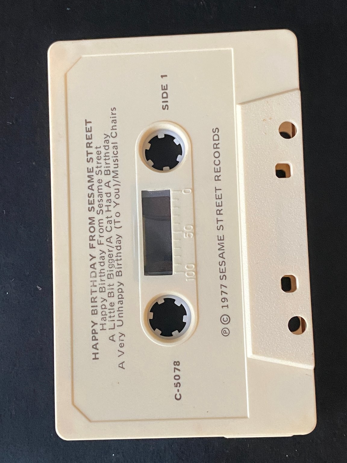 Sesame Street Happy Birthday Cassette 1977 Sesame Street Records NO CASE