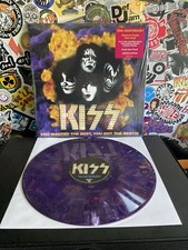 KISS You Wanted The Best You Got The Best 2LP VG++ PURPLE FIRE VINYL W/HYPE picture