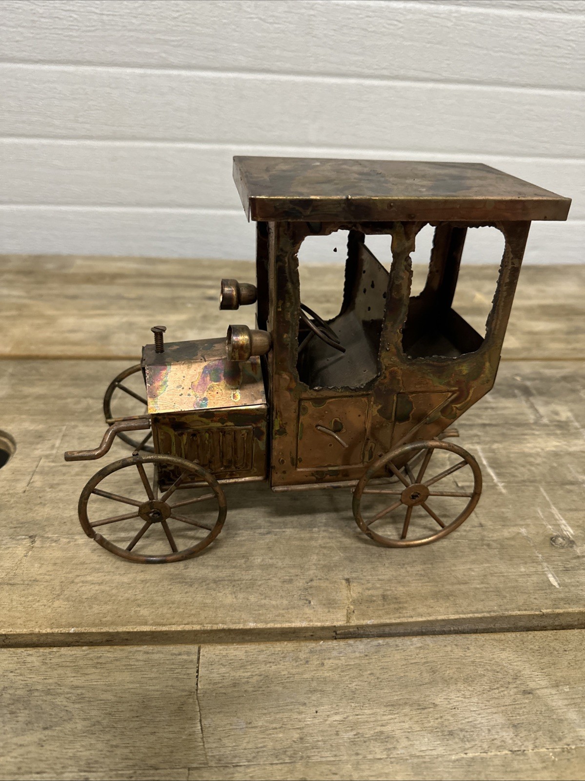 Vintage Model T Ford Metal Car Music Box - Working