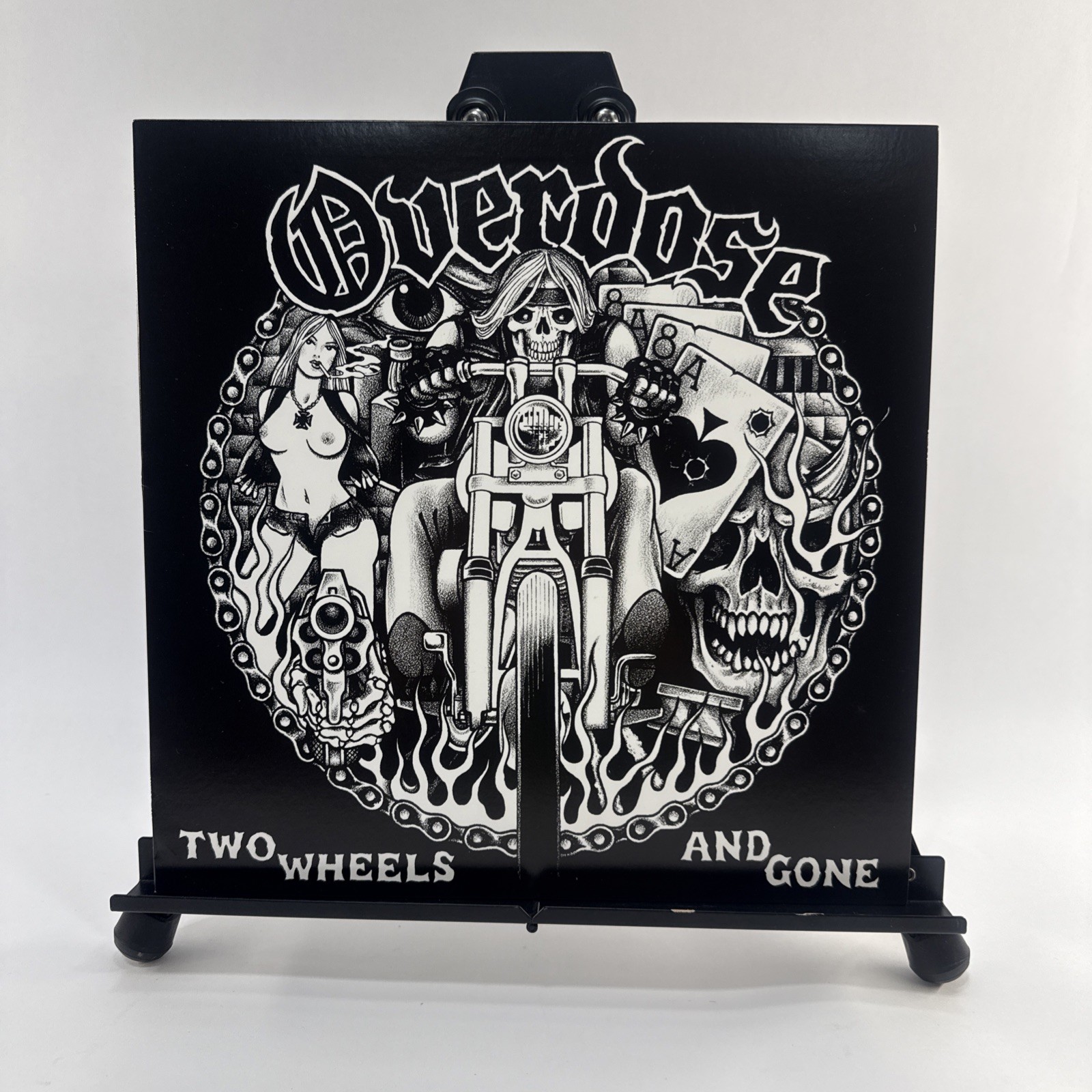 Overdose - Two Wheels And Gone Vinyl 2020 Splattered SPLAT 028 White LP Ltd 300
