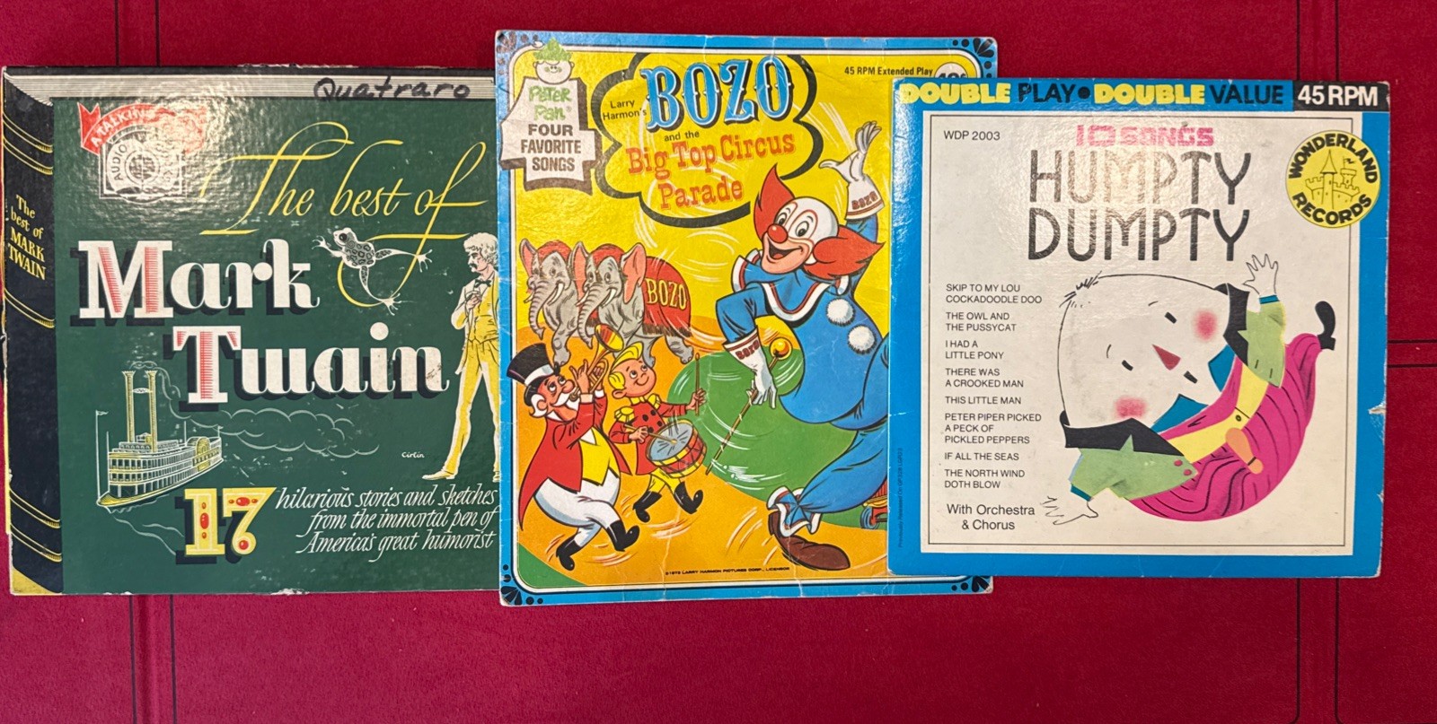 Vintage Vinyl Records & Audio Books Lot of 6 1956-1972