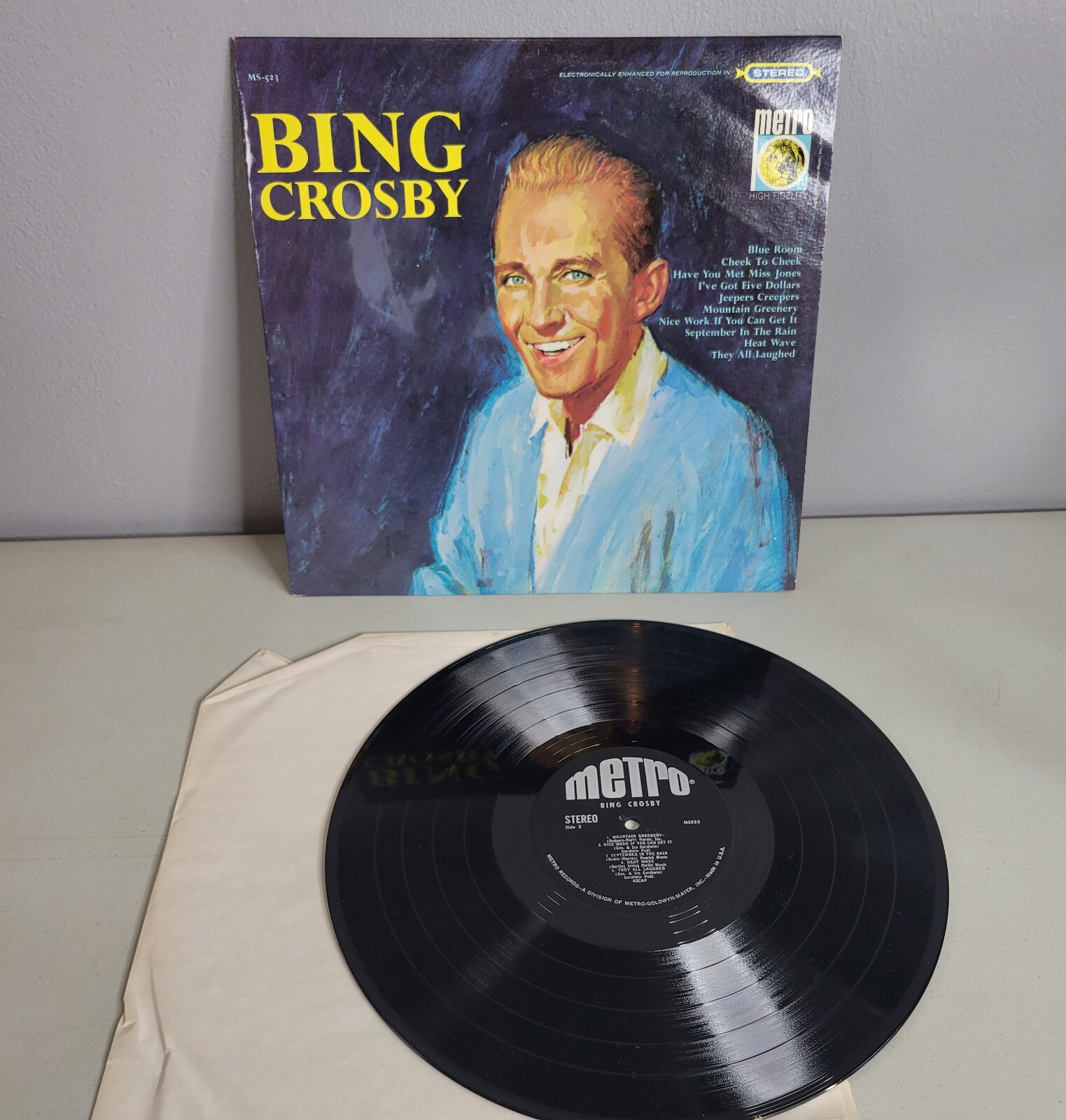 Bing Crosby Vinyl LP Record Metro Stereo MS 523 Exciting World Of Music