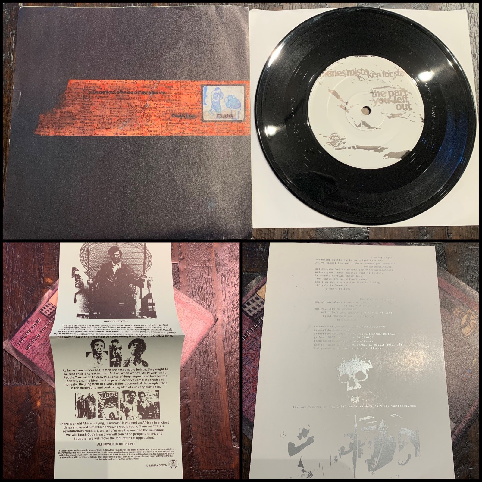 PLANES MISTAKEN FOR STARS Fucking Fight 7” Vinyl 2nd Press PMFS-Hot Water Music