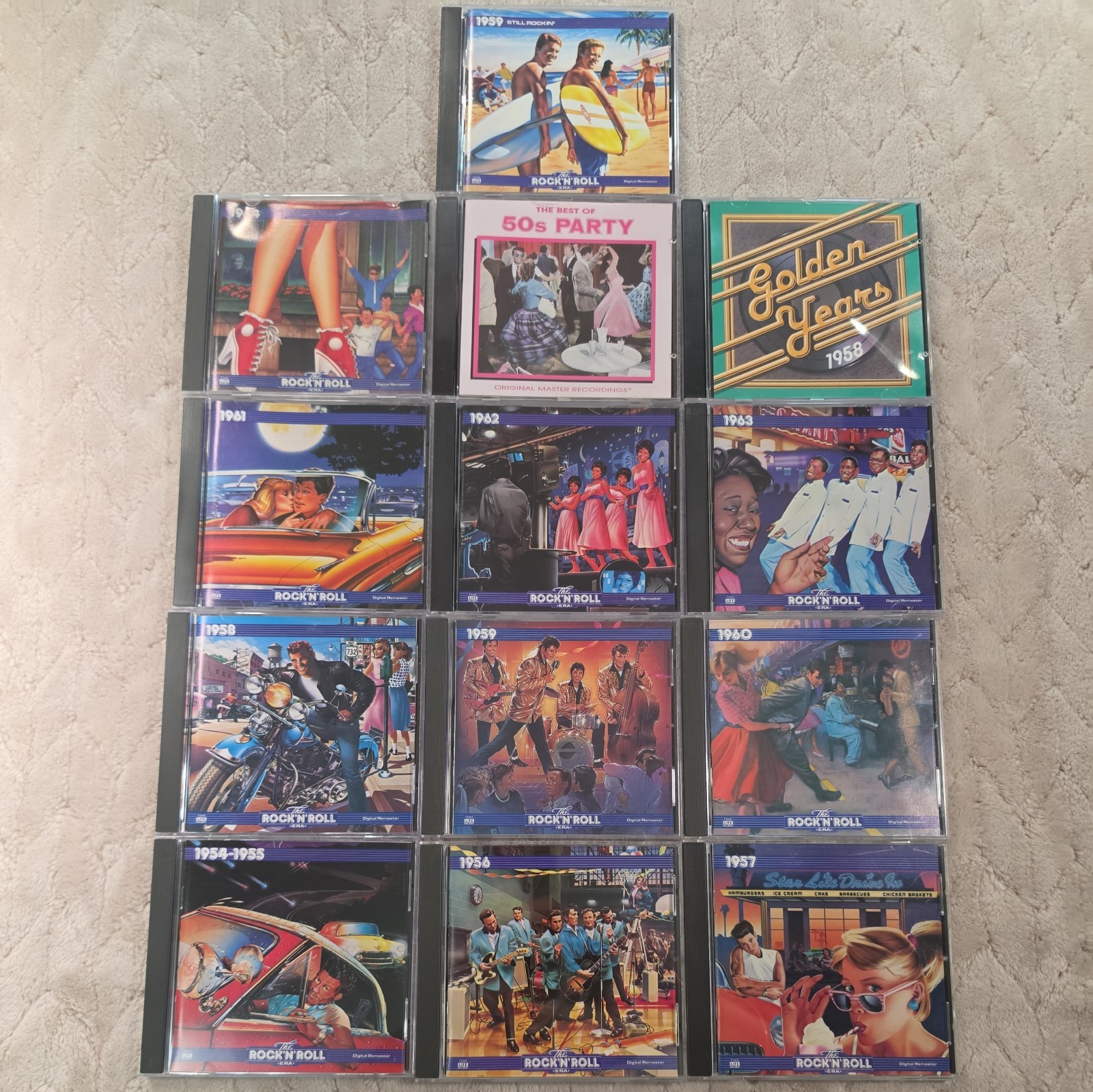 (13) CD LOT TIME LIFE MUSIC THE ROCK N ROLL ERA-1954-1964 CDS