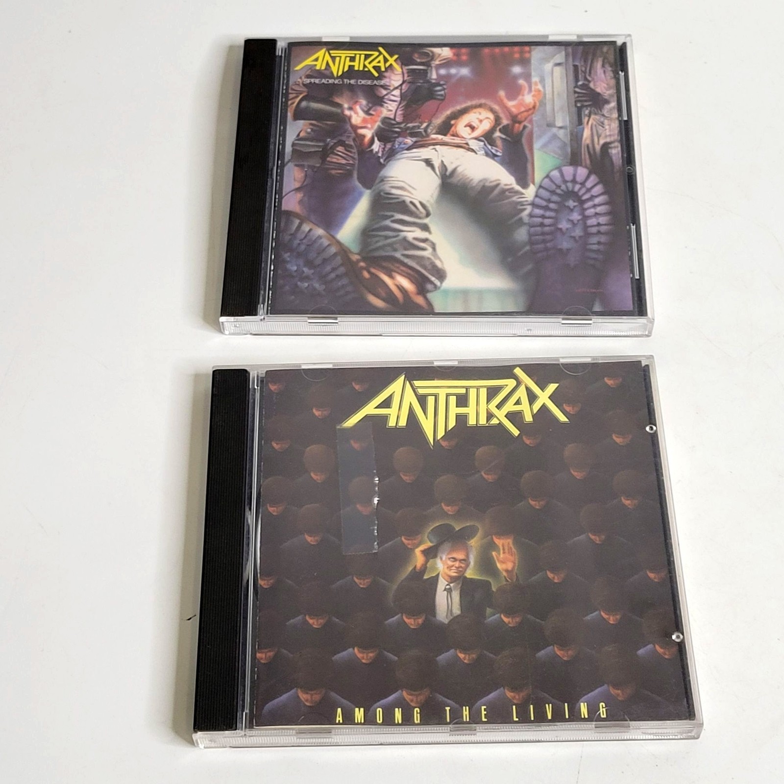 Anthrax Spreading The Disease & Among The Living CDs Lot of 2 Thrash Albums