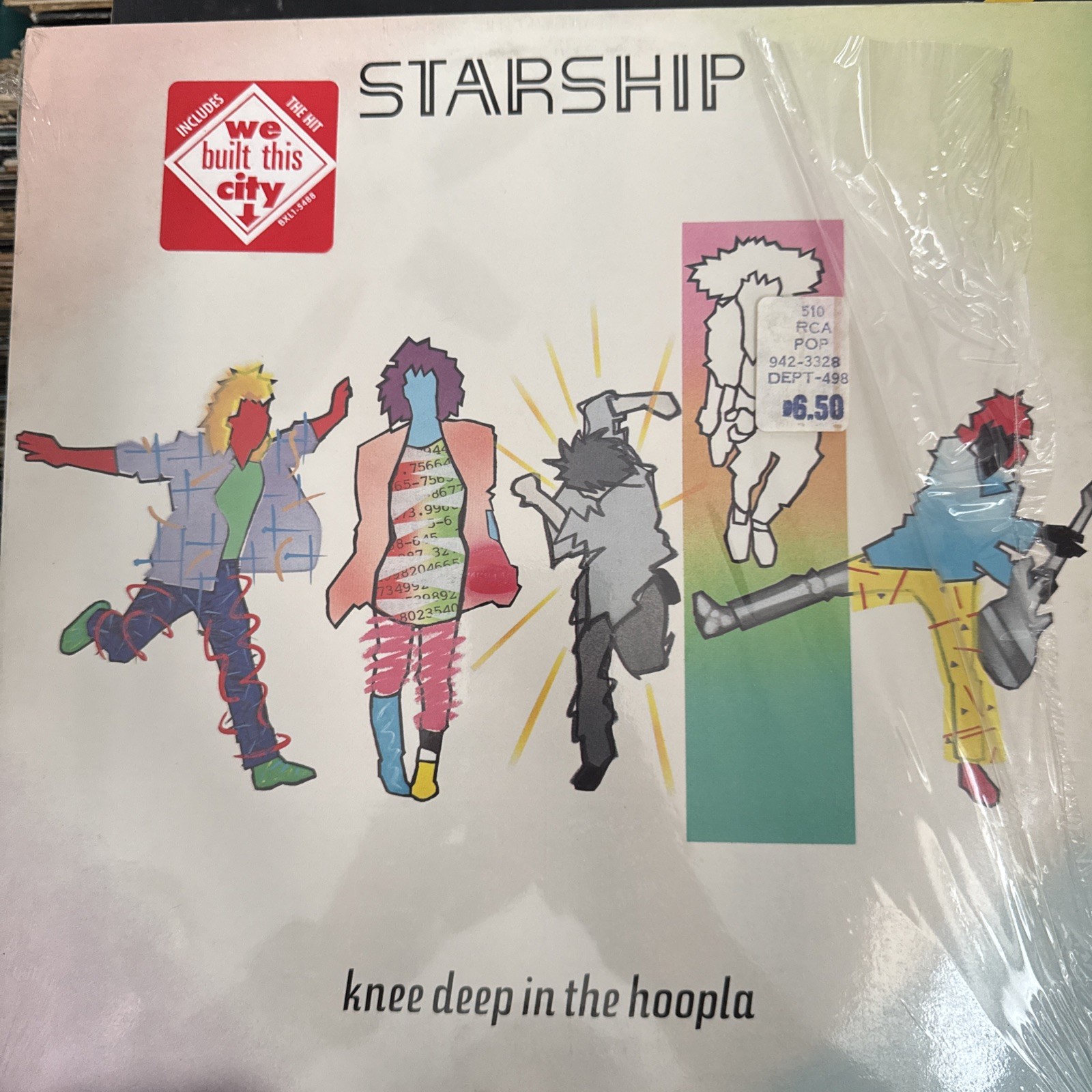 STARSHIP Knee Deep In The Hoopla In Shrink Vinyl LP 1985 BXL1-5488
