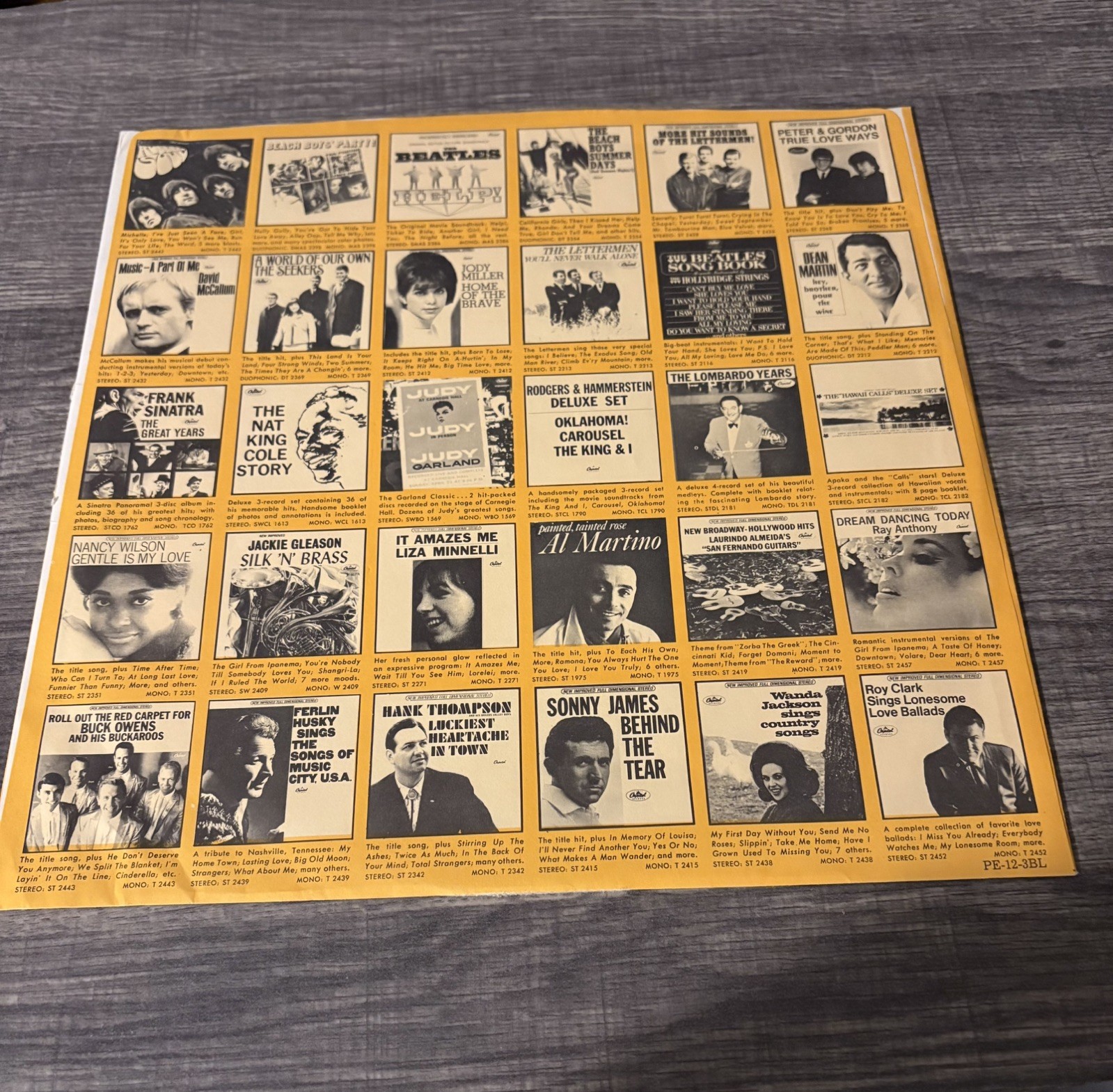 Vintage Capitol 66' Sounds Great  Inner Record Sleeve Beatles-Rolling Stones-Ex