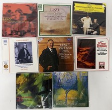 Lot 8 FRANZ LISZT Albums 9 CDs Hungarian Rapsodies and More NO Cases Mint Discs picture